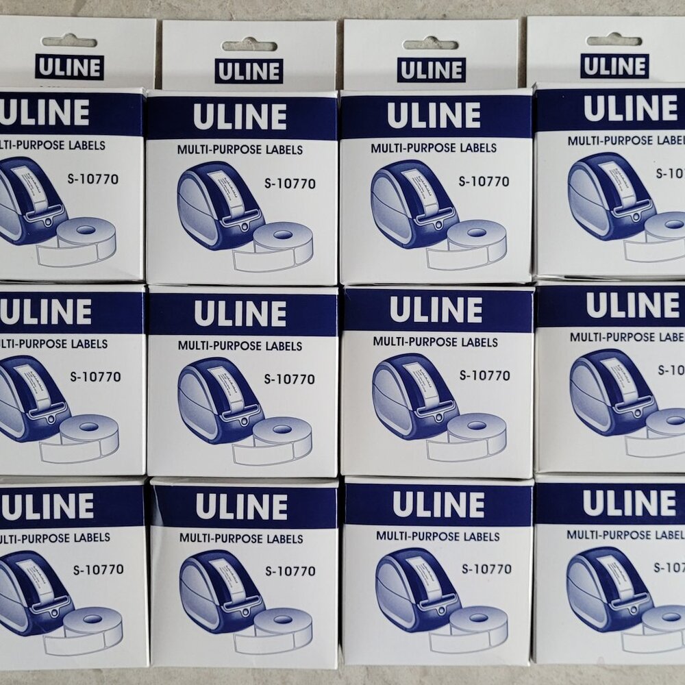 Uline S 10770 for Older Dymo® Printers Labels 30336 1" X 2 1/8" 12 Rolls